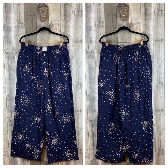 NWOT Anthropologie The Wern Boxer Pajama Pants in Navy Stars Size Large. - Picture 7 of 8